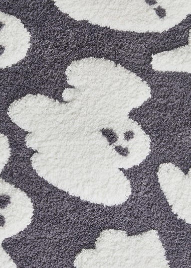 Fusion Spooky Ghosts Halloween Grey Non-Slip Bath Mat