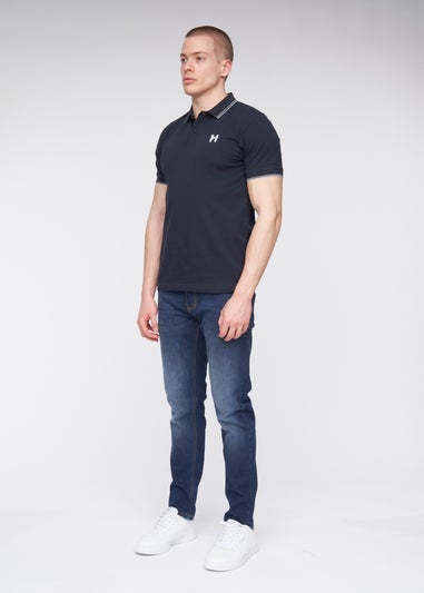 Henleys Navy  Henflare Polo