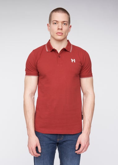 Henleys Deep Red Henflare Polo