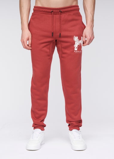 Henleys Deep Red Curveball Joggers