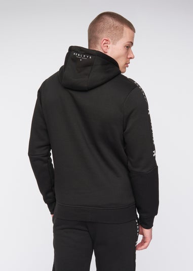 Henleys Black  Tapehen Hoodie