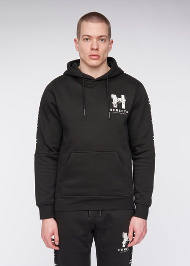 Henleys Black  Tapehen Hoodie