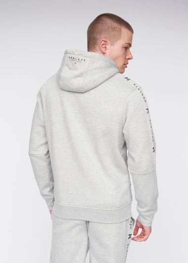 Henleys Grey Marl Tapehen Hoodie