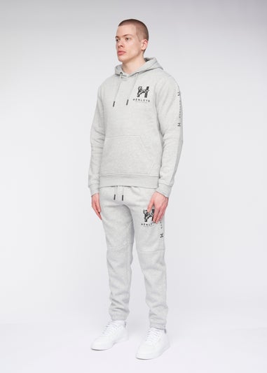 Henleys Grey Marl Tapehen Hoodie