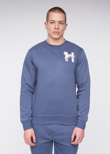 Henleys Deep Blue Moorehen Crew Sweat