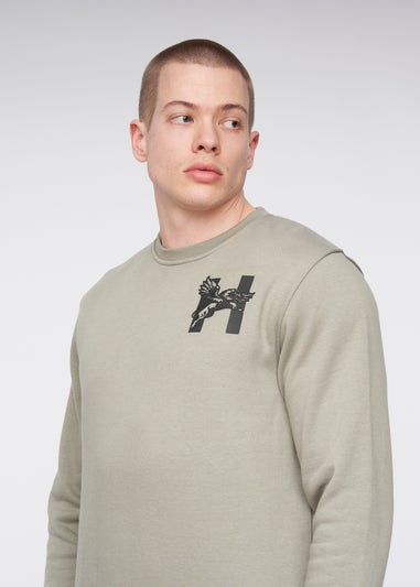 Henleys Dusty Olive Moorehen Crew Sweat