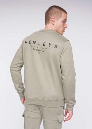 Henleys Dusty Olive Moorehen Crew Sweat