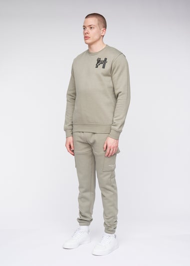 Henleys Dusty Olive Moorehen Crew Sweat