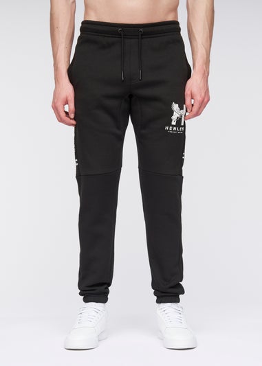 Henleys Black  Tapehen Joggers