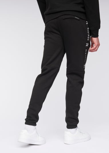 Henleys Black  Tapehen Joggers