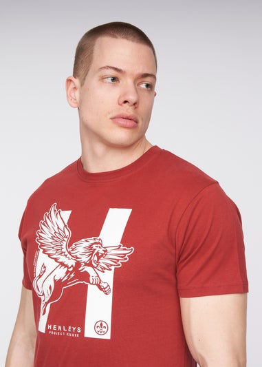 Henleys Deep Red Curveball T-Shirt