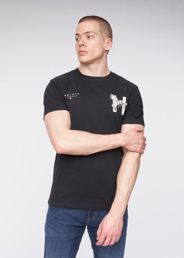 Henleys Black  Kilhen T-Shirt