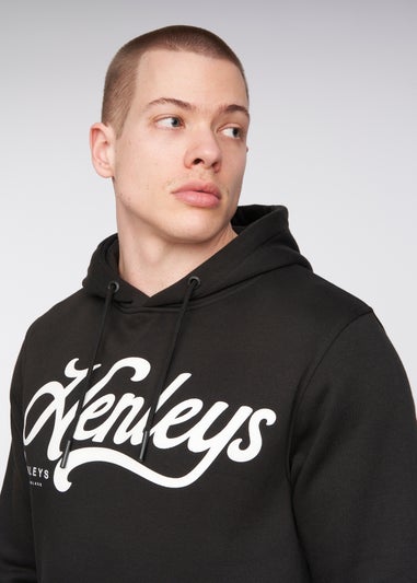 Henleys Black  Scripthen Hoodie