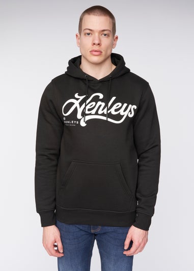 Henleys Black  Scripthen Hoodie