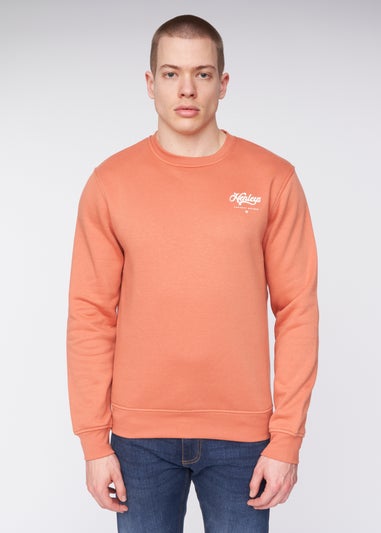 Henleys Brick Red Scripthen Crew Sweat