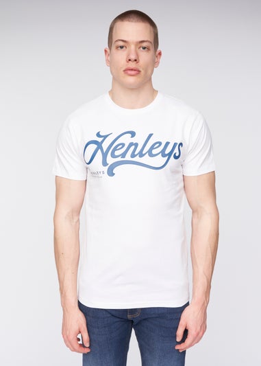 Henleys White  Scripthen T-Shirt