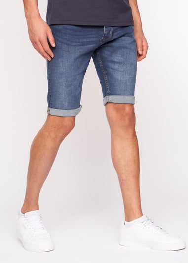 Crosshatch Mid Wash Tadcaster Denim Shorts