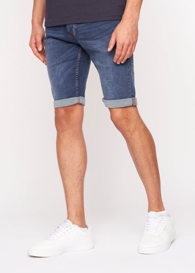 Crosshatch Mid Wash Tadcaster Denim Shorts