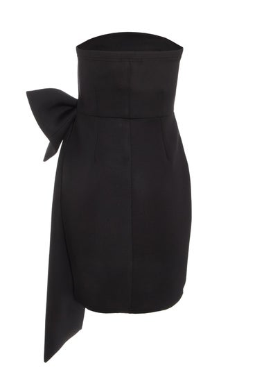 Quiz Black Bow Strapless Bodycon Dress