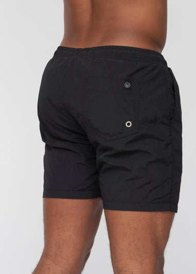 Duck & Cover Black Gathport Swim Shorts