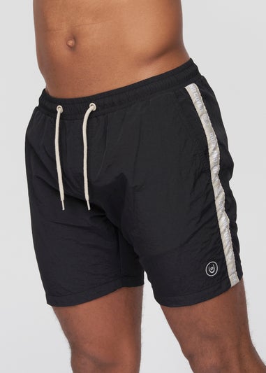 Duck & Cover Black Gathport Swim Shorts