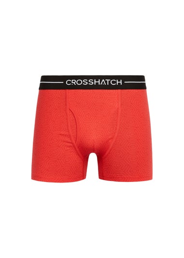 Crosshatch Red Hexter Boxers (2 Pack)