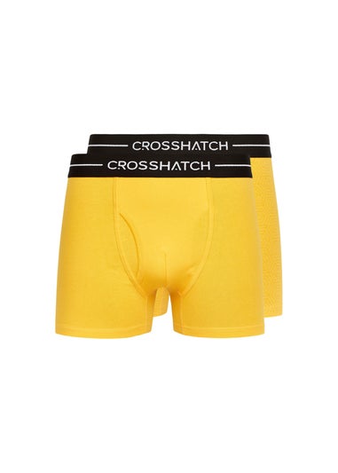 Crosshatch Yellow Hexter Boxers (2 Pack)