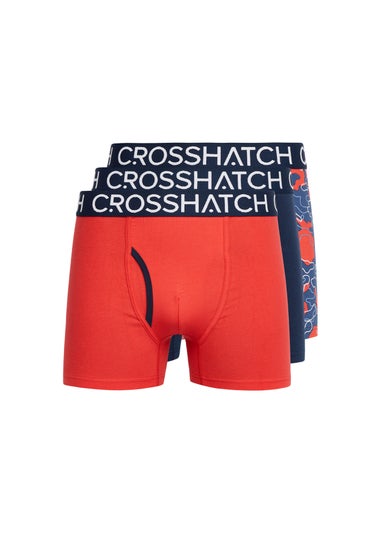 Crosshatch Red  Lynol Boxers (3 Pack)