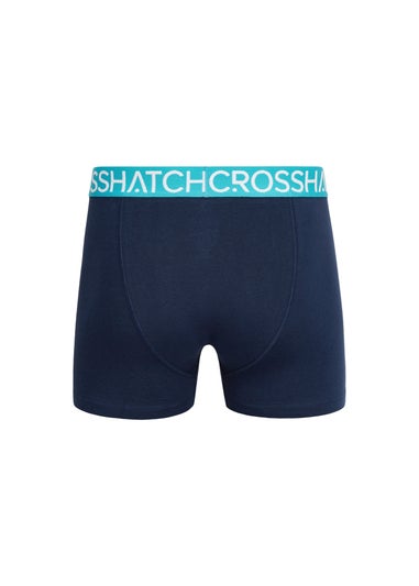 Crosshatch Teal  Lynol Boxers (3 Pack)