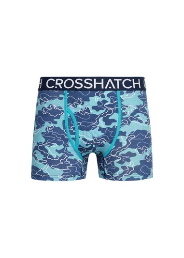 Crosshatch Teal  Lynol Boxers (3 Pack)