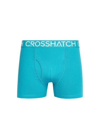 Crosshatch Teal  Lynol Boxers (3 Pack)