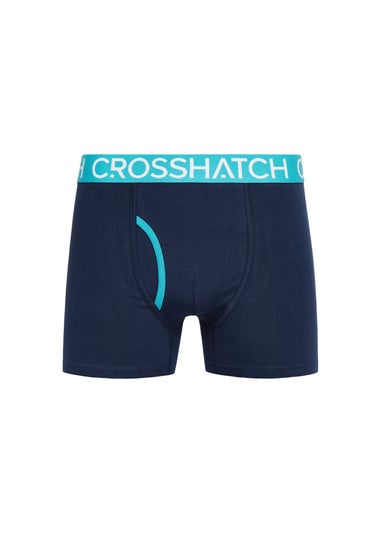 Crosshatch Teal  Lynol Boxers (3 Pack)