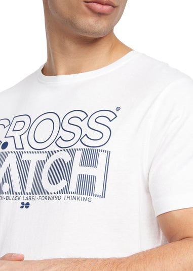 Crosshatch Navy/White  Raynen T-Shirt (2 Pack)