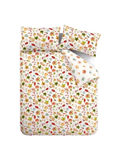 Catherine Lansfield Autumn Pumpkins Reversible Duvet Cover Set