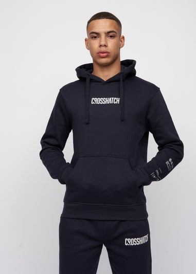 Crosshatch Navy  Bellmant Hoodie