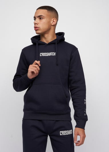 Crosshatch Navy  Bellmant Hoodie