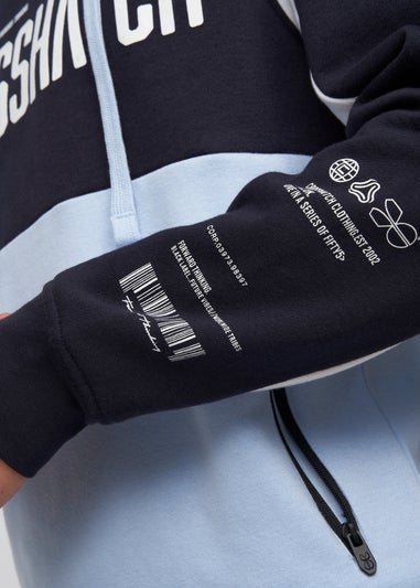 Crosshatch Navy/Light Blue Compounds Hoodie