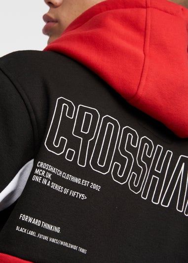 Crosshatch Black/Red  Compounds Hoodie