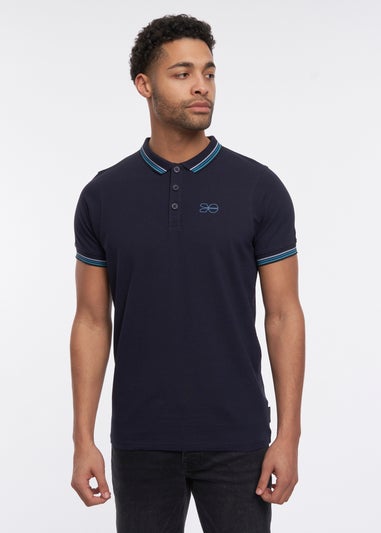 Crosshatch Navy  Vellamort Polo