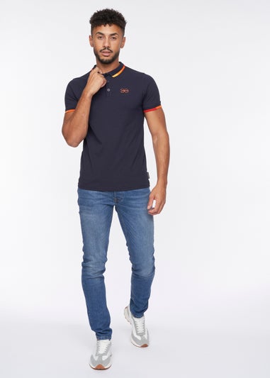 Crosshatch Navy  Chemfort Polo