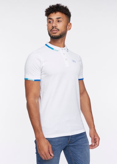 Crosshatch White  Chemfort Polo