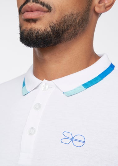 Crosshatch White  Chemfort Polo