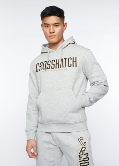 Crosshatch Light Grey Marl Doddington Hoodie