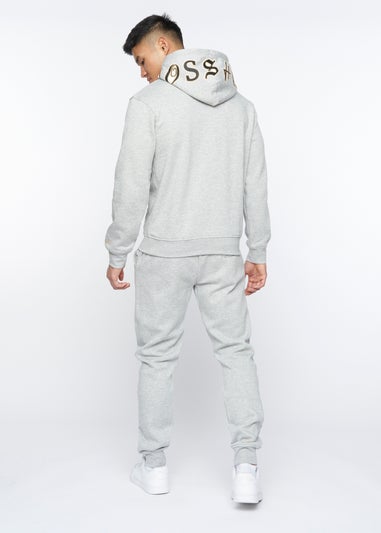 Crosshatch Light Grey Marl Doddington Hoodie