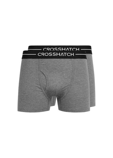 Crosshatch Charcoal Marl Ambek Boxers (2 Pack)