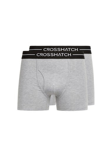 Crosshatch Grey Marl Ambek Boxers (2 Pack)