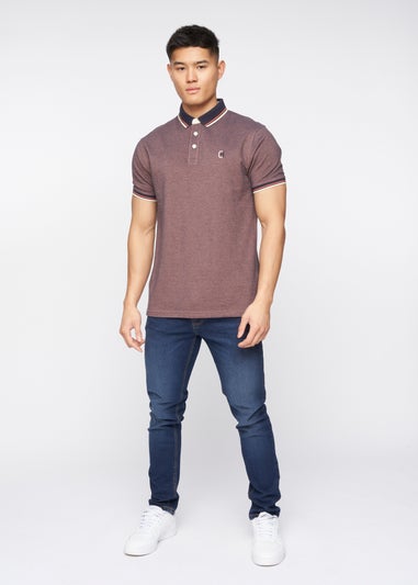 Crosshatch Brick Red Britmane Polo