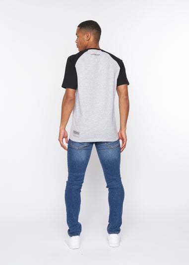 Crosshatch Black/Light Grey Marl Plotmar T-Shirt