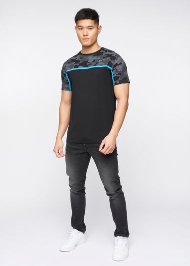 Crosshatch Black  Brightling Camo T-Shirt