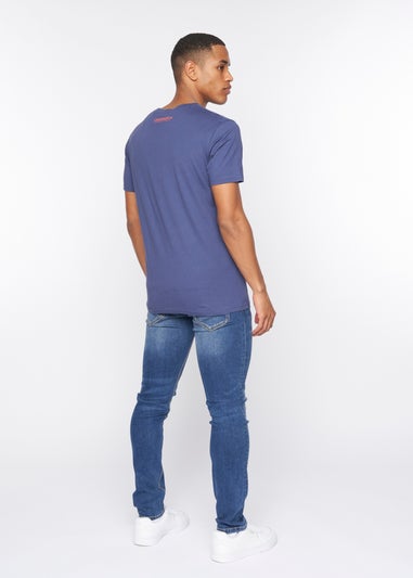 Crosshatch Denim Blue  Fratter T-Shirt